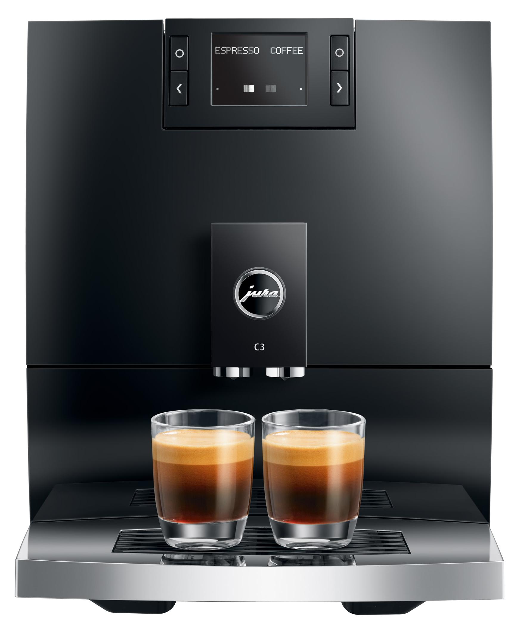 JURA C3, Espresso kávovar, 1,6 L, Kávové zrná, Vstavaný mlynček, 1450 W, Čierna