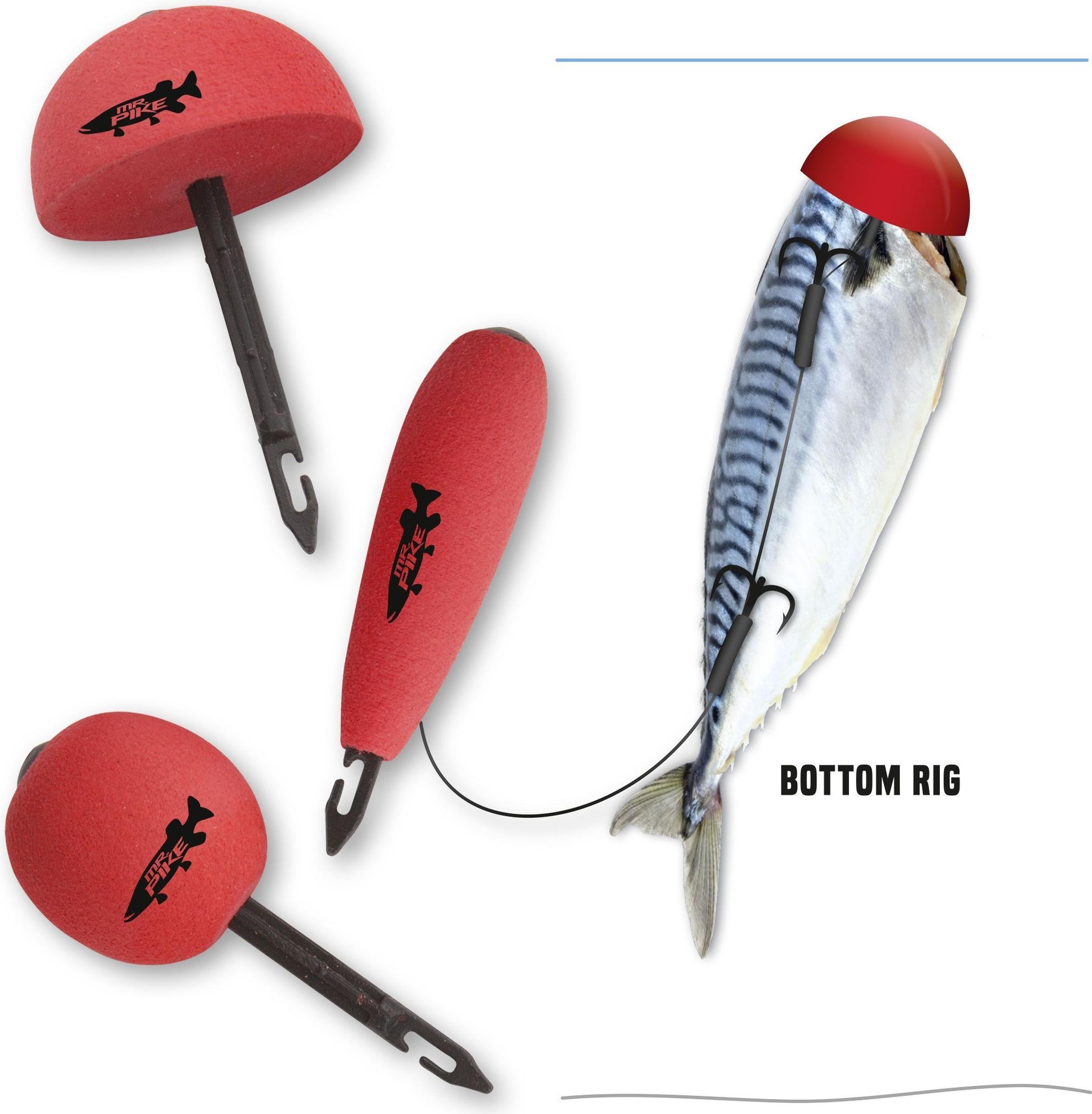 Quantum Mr Pike Bait Pop Up Kit rot - 3 Auftriebskörper 6240001