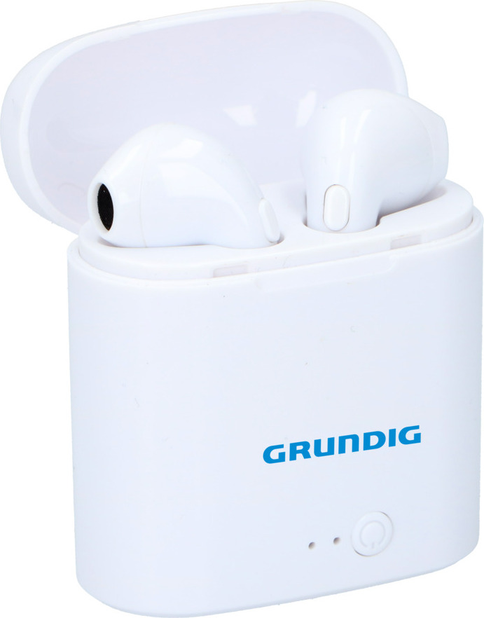 Grundig Wireless Earbuds - slúchadlá Bluetooth - slúchadlá do uší - 400 mAh - biele