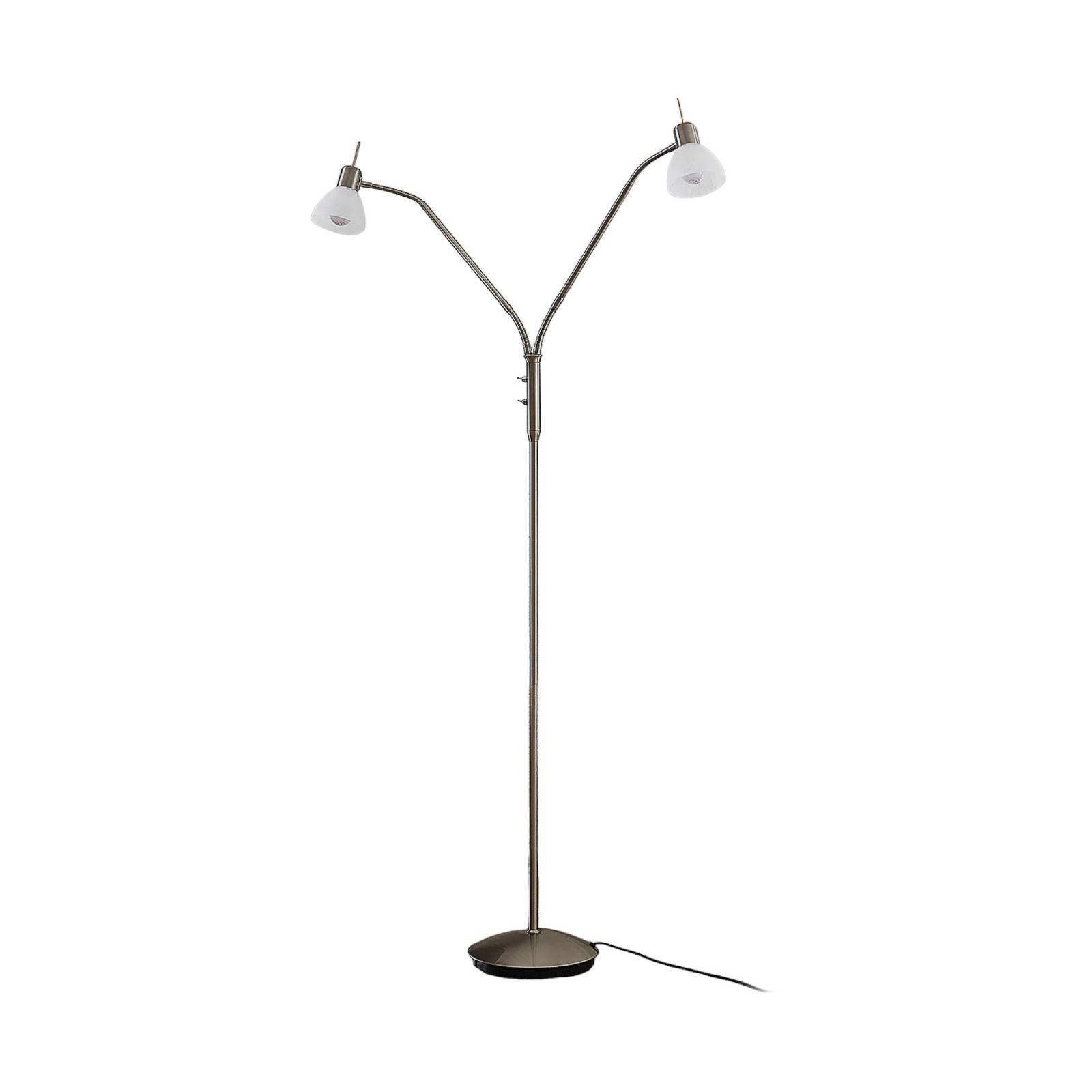 Lindby Stehlampe Gwendolin, 2-flg., 160cm, Glas, verstellbar 9621650