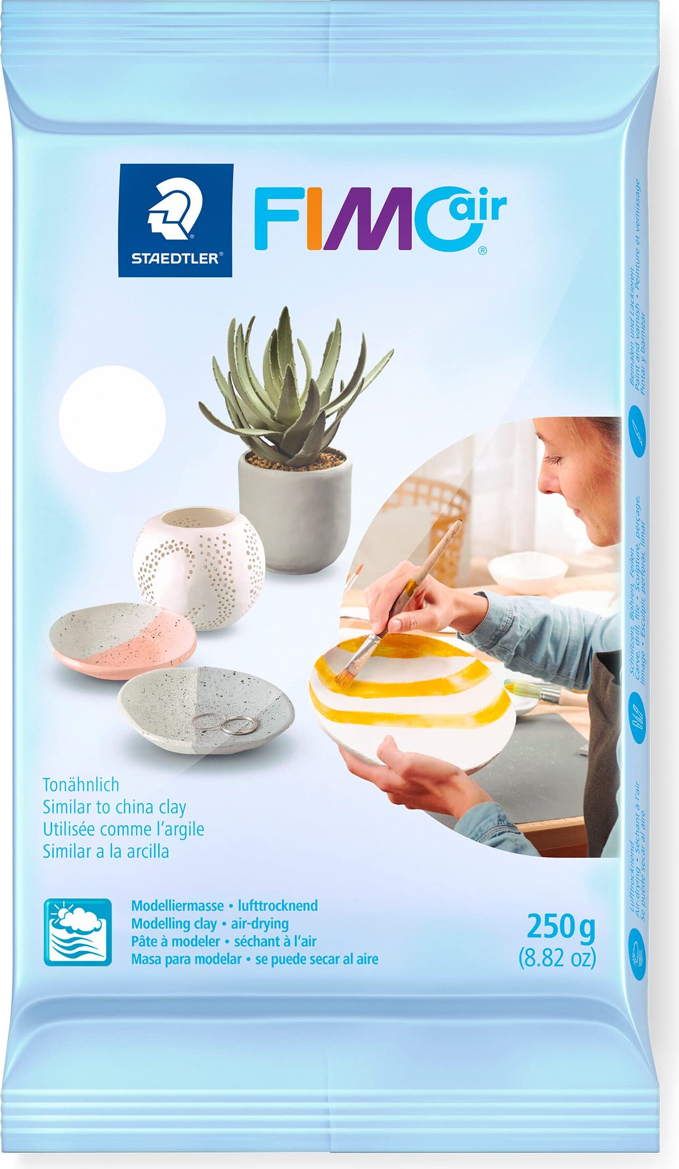 FIMO air Modelliermasse lufthärtend weiß 250 g tonähnlich 8103-0