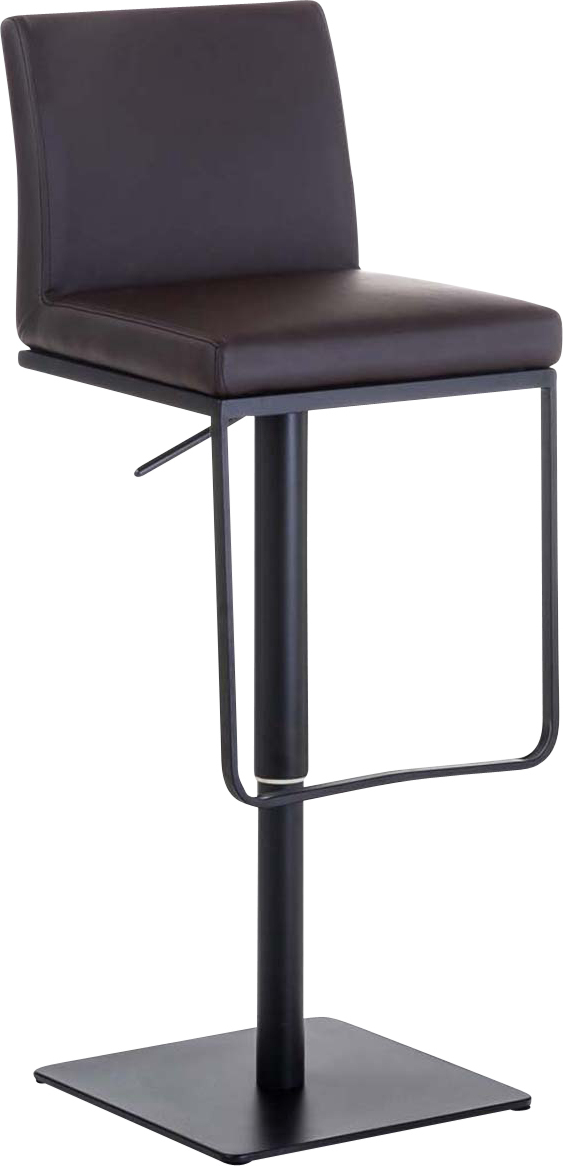 TPFLiving Barhocker Panamera Gestell Schwarz Kunstleder Braun TPFL-C-BH-PANAMERA-KU-GS-1ST-BRA