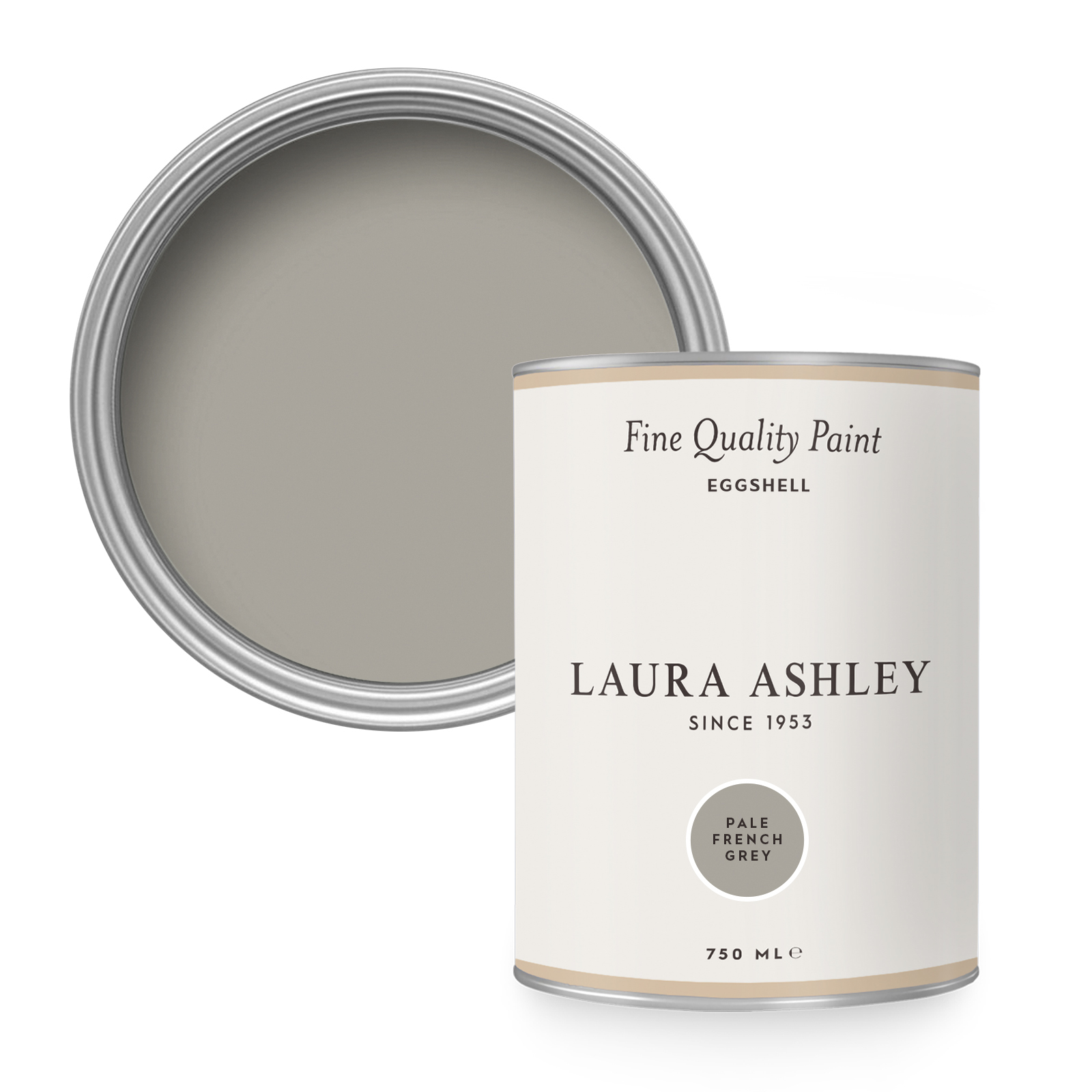 Laura Ashley Farbe | Farben Lack Seidenglanzlack Pale French Grey Grau (Glanzgrad 20-30%) 750 ml 113810