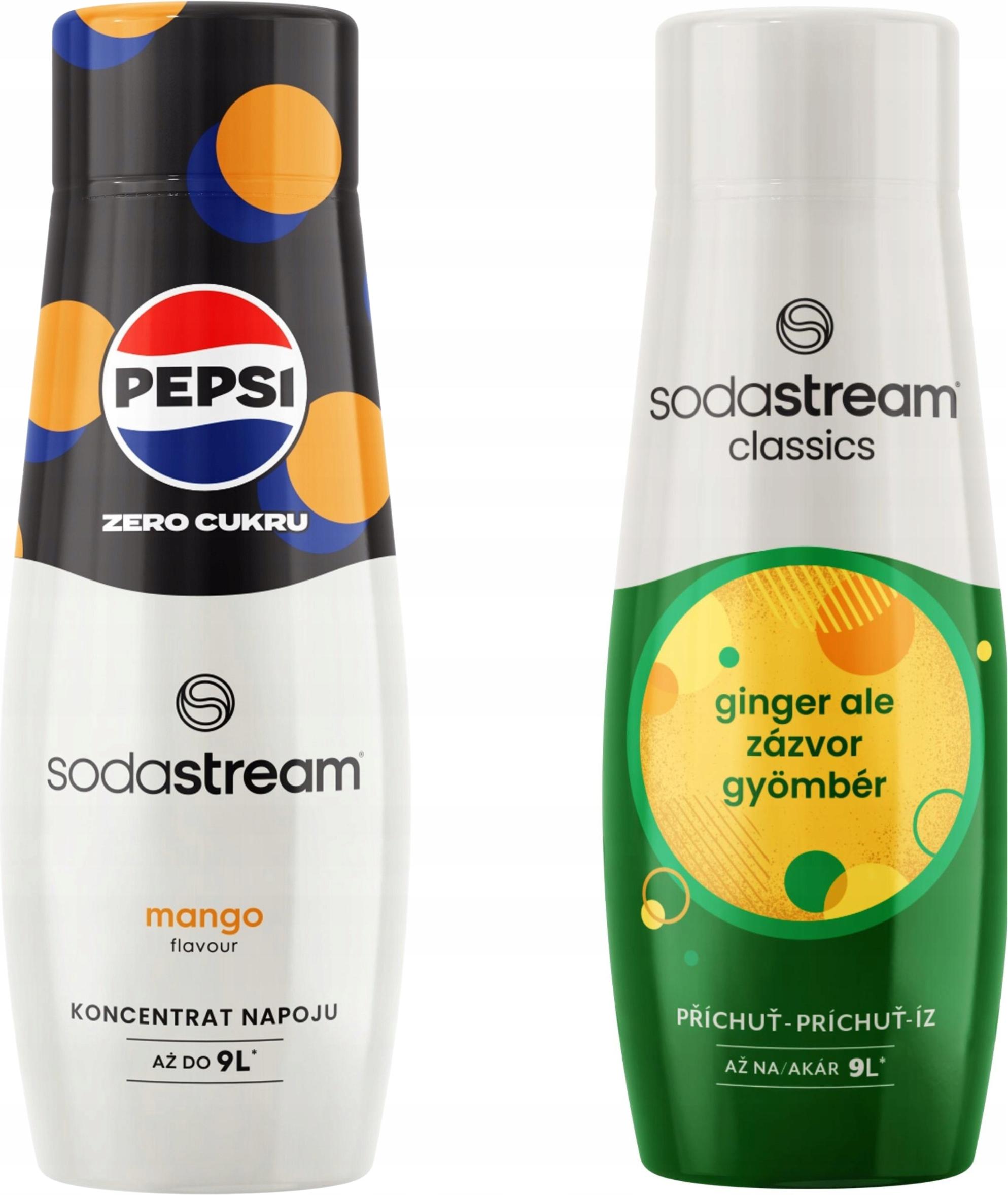 sada 2 koncentrátov a sirupov do vody. Sodastream PepsiMAX Mango + Ginger
