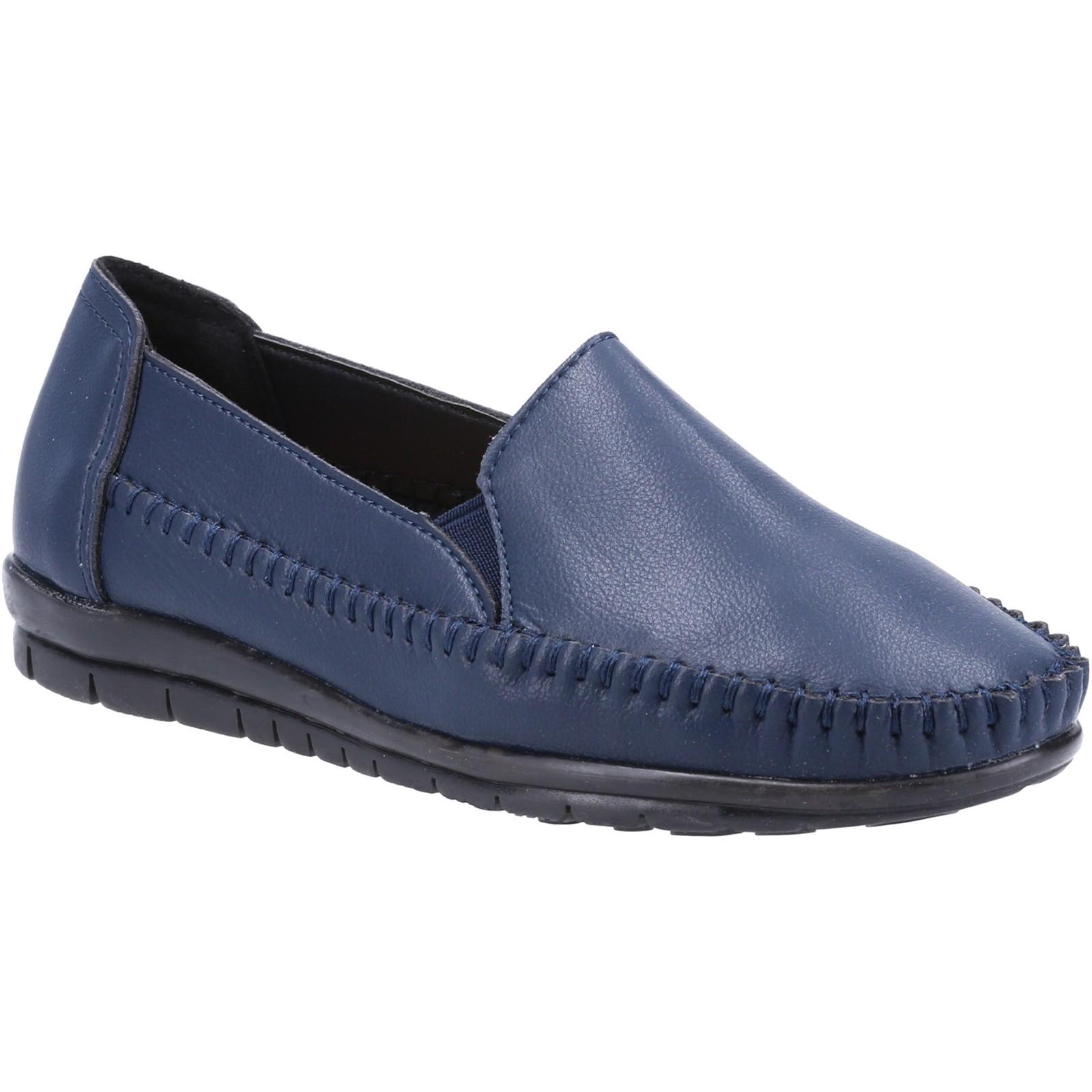Fleet & Foster - Dámske nízke topánky "Shirley", kožené FS7818 (39,5 EU) (námornícka modrá)