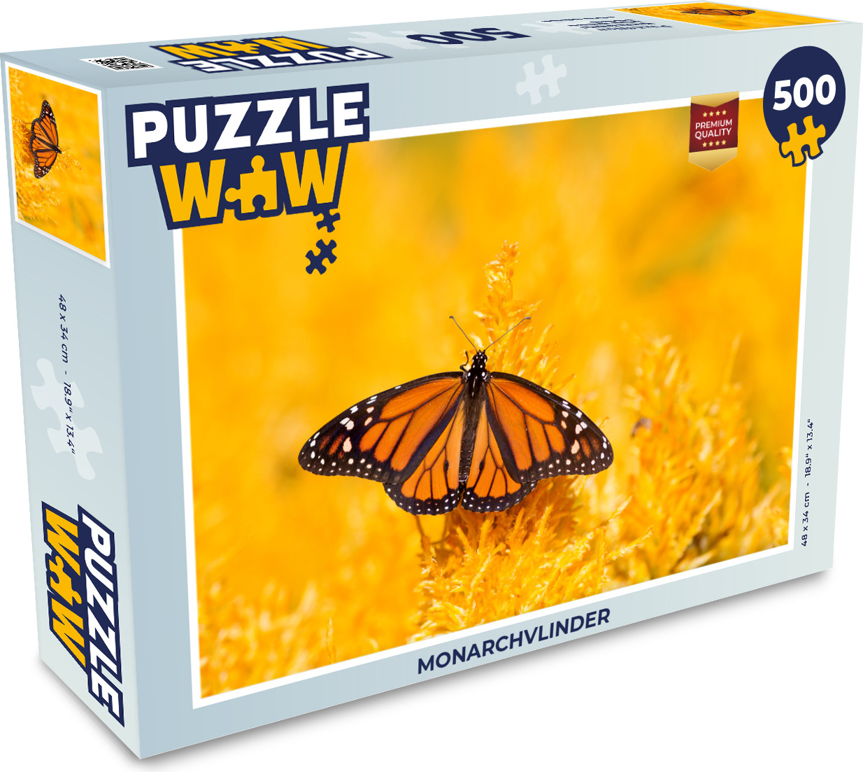 MuchoWow® Puzzle 500 Teile Monarchfalter - 500 Teile - Kinder - Selberbauen - Puzzlespiele 137|1284099