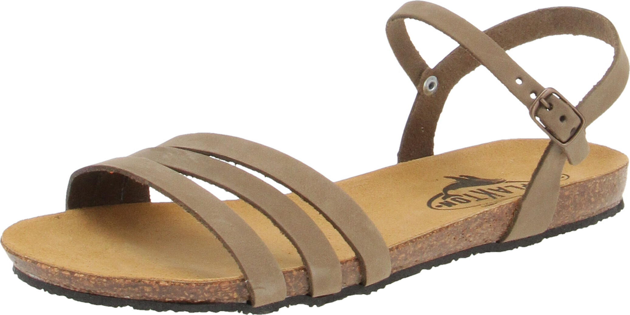 plakton 575080 Mam Alou Nobuck - Damen Schuhe Sandaletten - Kaki, Größe:37 EU 575080 Mam Alou Nobuck-37Kaki