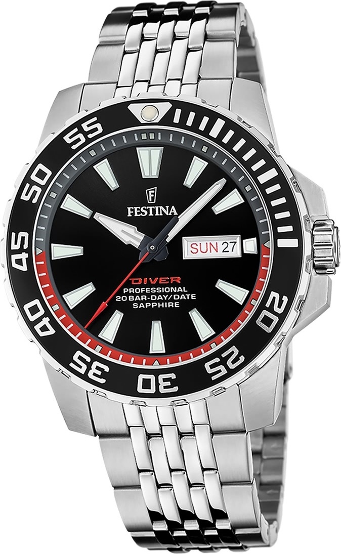 Festina pánske hodinky z ušľachtilej ocele strieborné Festina The Originals náramkové hodinky D2UF20661/3