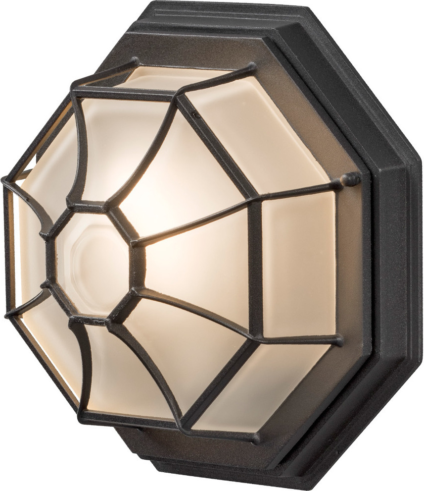 Konstsmide Wandleuchte / Deckenlampe für Außen LED Schwarz -Fassadenbeleuchtung Hauseingang 7091S750