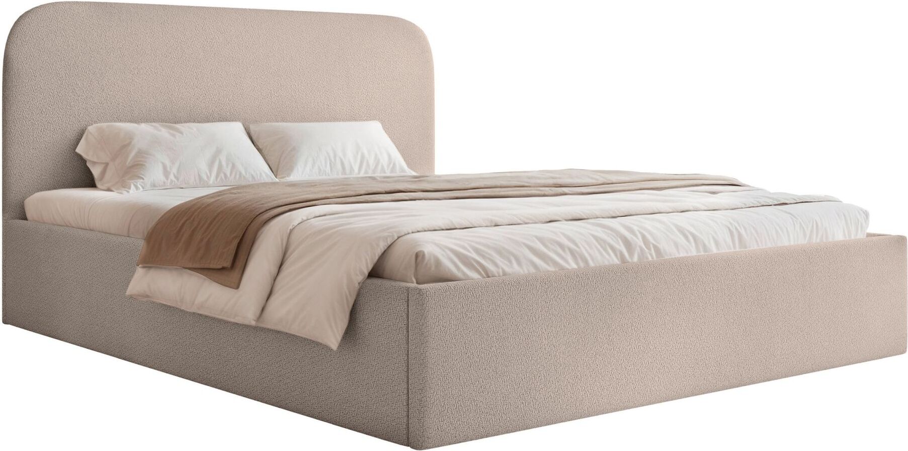 Selsey Sonvivo - Polsterbett 160x200 mit Bettkasten, Chenille, beige
