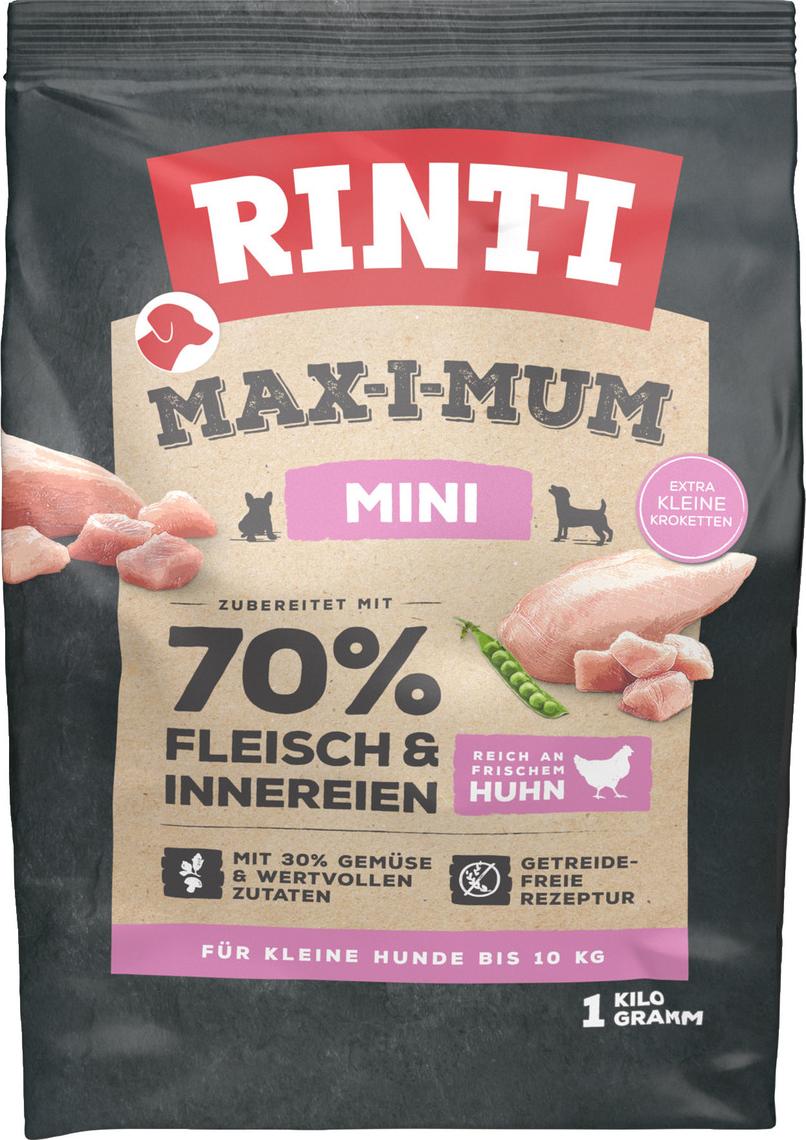 RINTI Max-i-Mum Huhn Mini, Adult, Klein (5-10 kg), Huhn, 1 kg 91128