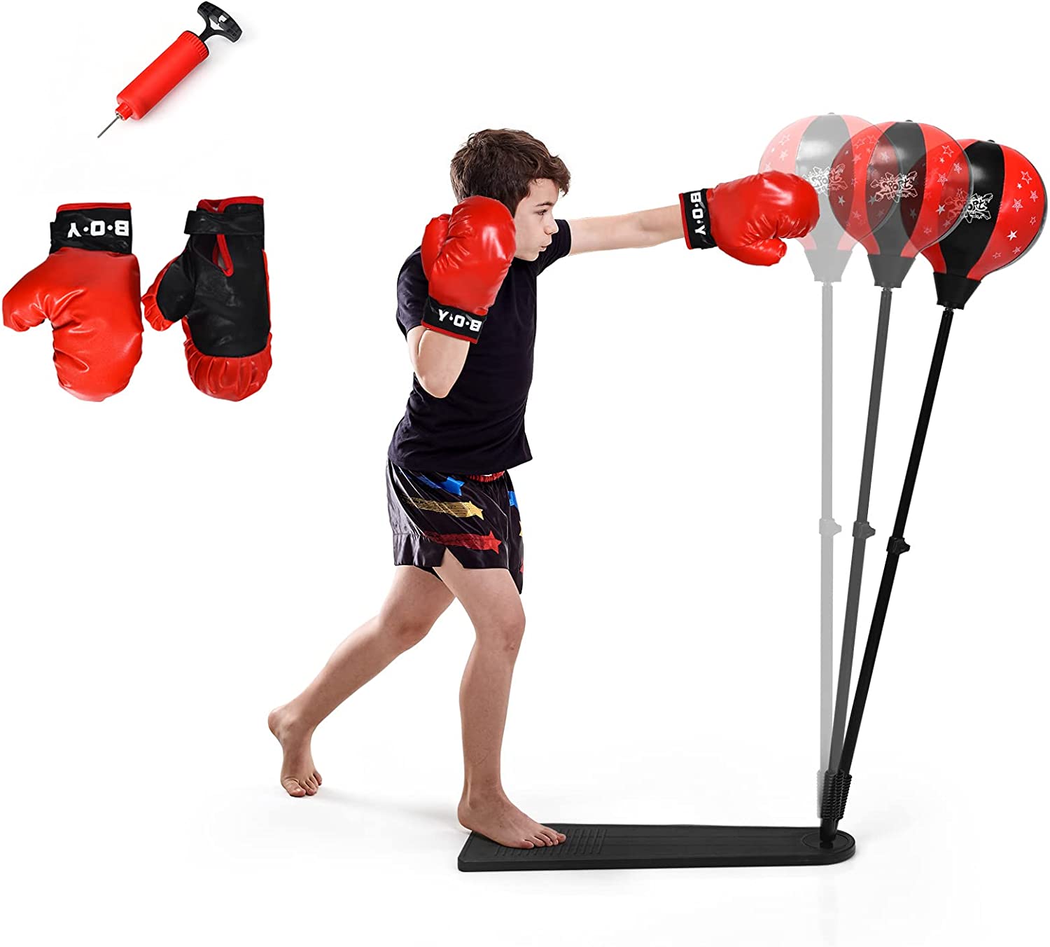 Punchingball Standboxball Standboxsack höhenverstellbar  inkl Boxhandschuhe 