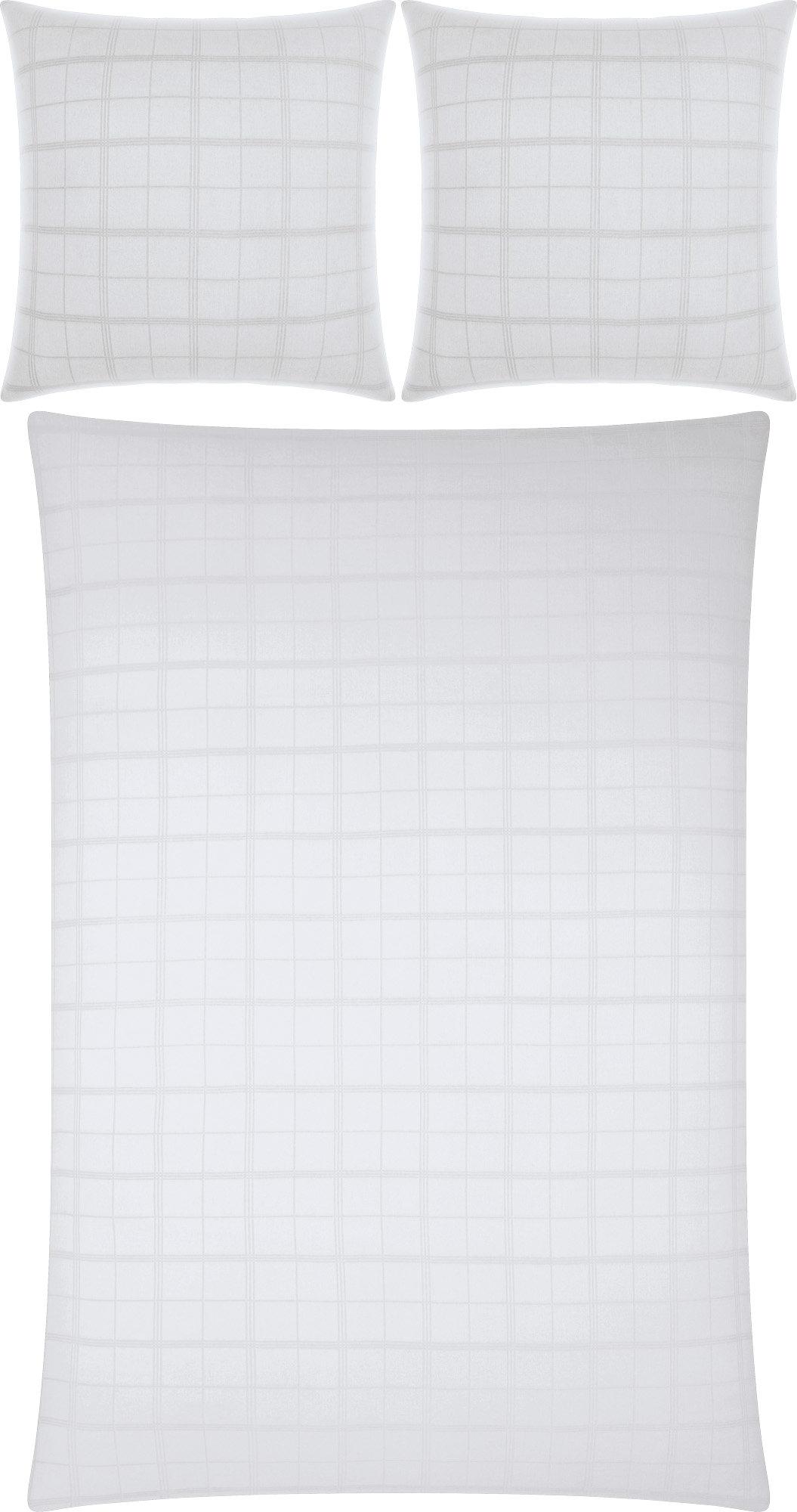 Erwin Müller Bettwäsche Passau" weiß - kochfest 1x 200x200 cm + 2x 80x80 cm"