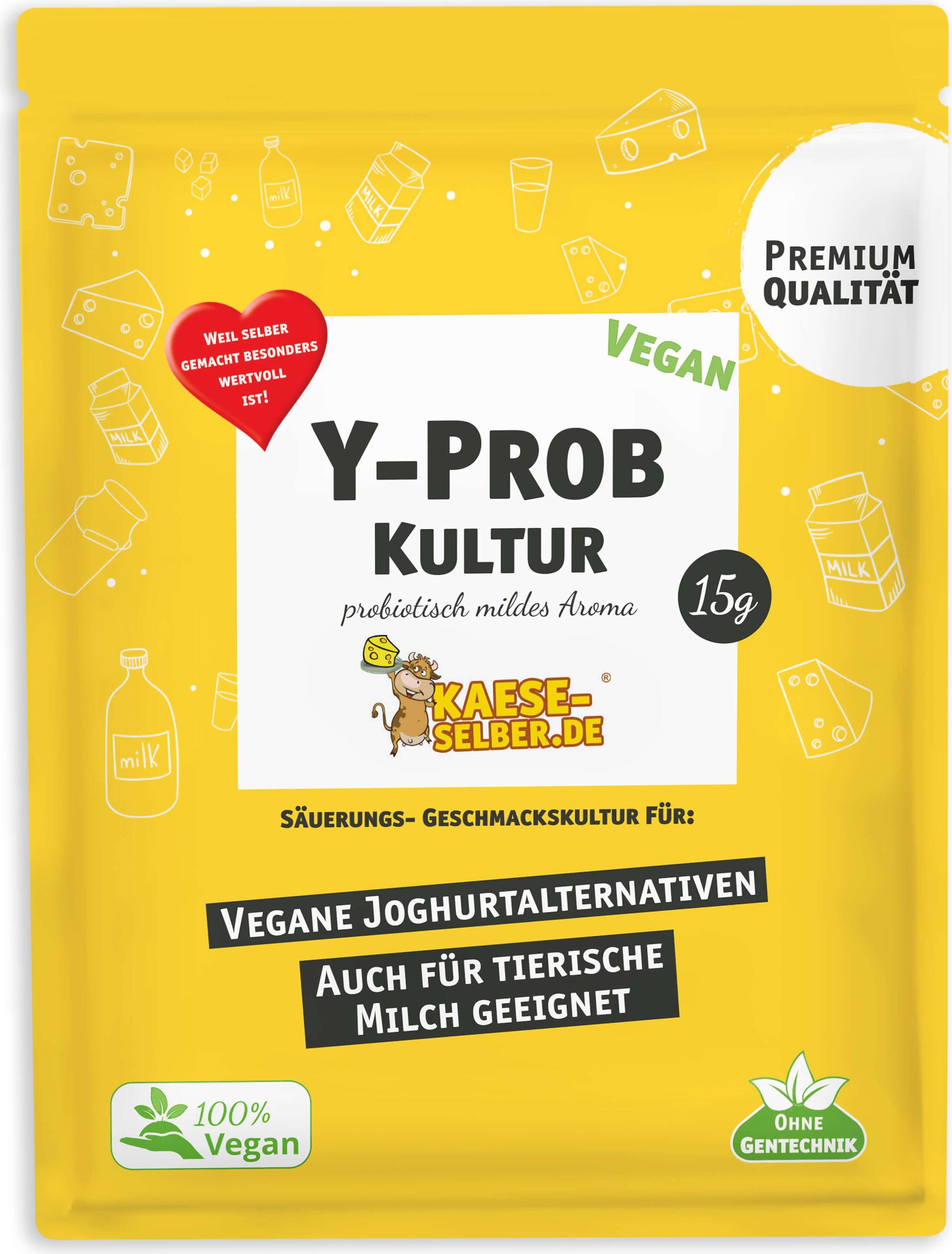KAESE SELBER Y-PROB Vegan Jogurdkultur - probiotischer Jogurd mildes Aroma