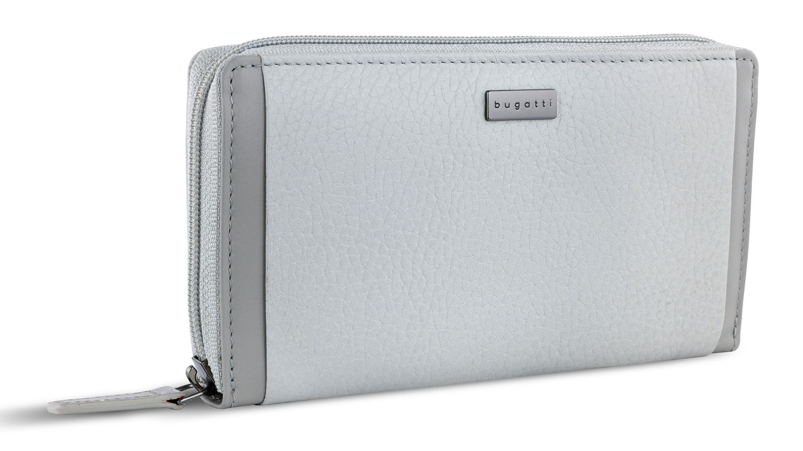 Bugatti Sina Damen-Langbörse Aus Echtem Leder – Mit Reißverschluss, Beige, 19x11x3 Cm, 18 Kartenfächer & Münzfach