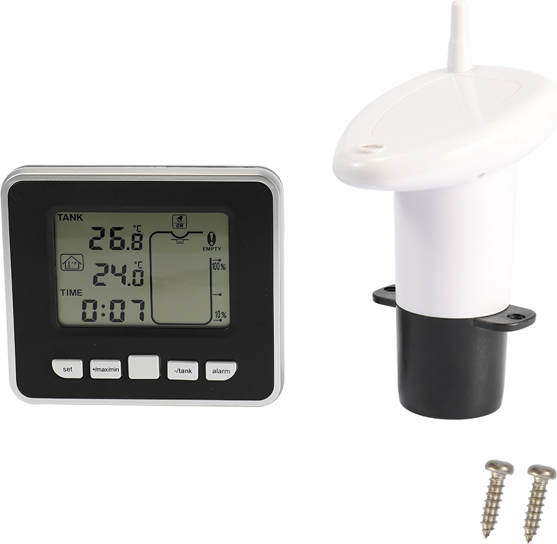 Ultrazvukový snímač hĺbky vody a kvapaliny s LCD displejom