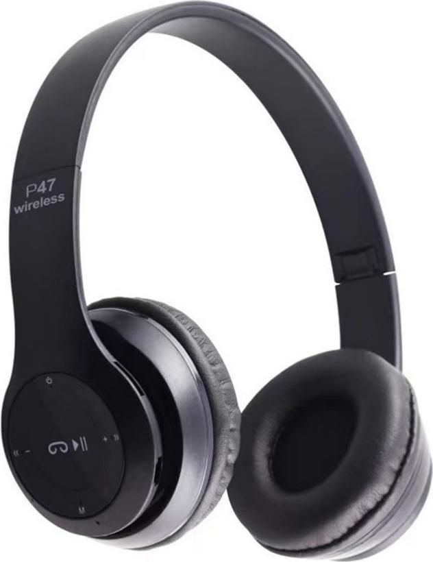 Mmgoqqt Kabellose Over-Ear-Kopfhörer – Modell P47 in Schwarz – Überragende Klangqualität und bequemer Sitz für Musikliebhaber Kau-LA-250722-36