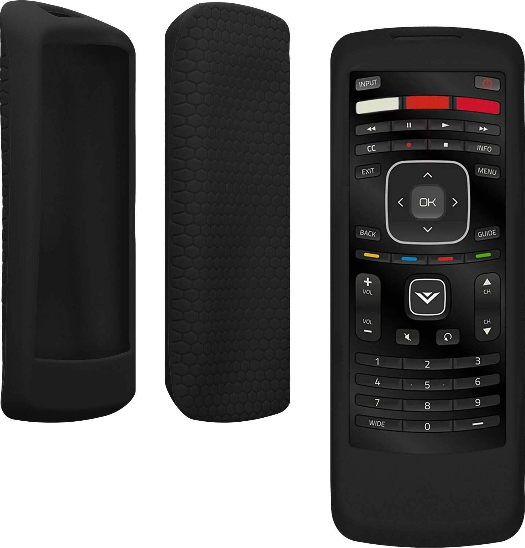 kwmobile Hülle Fernbedienung kompatibel mit VIZIO XRT112 Remote Hülle - Silikon Case für TV Zubehör in Schwarz KWM000025RP001C