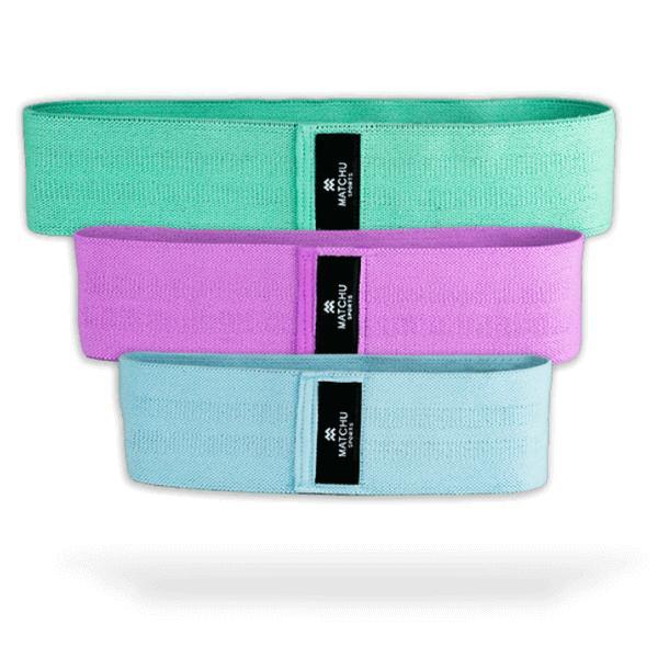 Matchu Sports - Widerstandsbänder 3er Set - Fitnessbänder - Booty Bands - Hip Bands - Trainingbands - Gymnastikbänder für Muskelaufbau, Pilates, Yoga