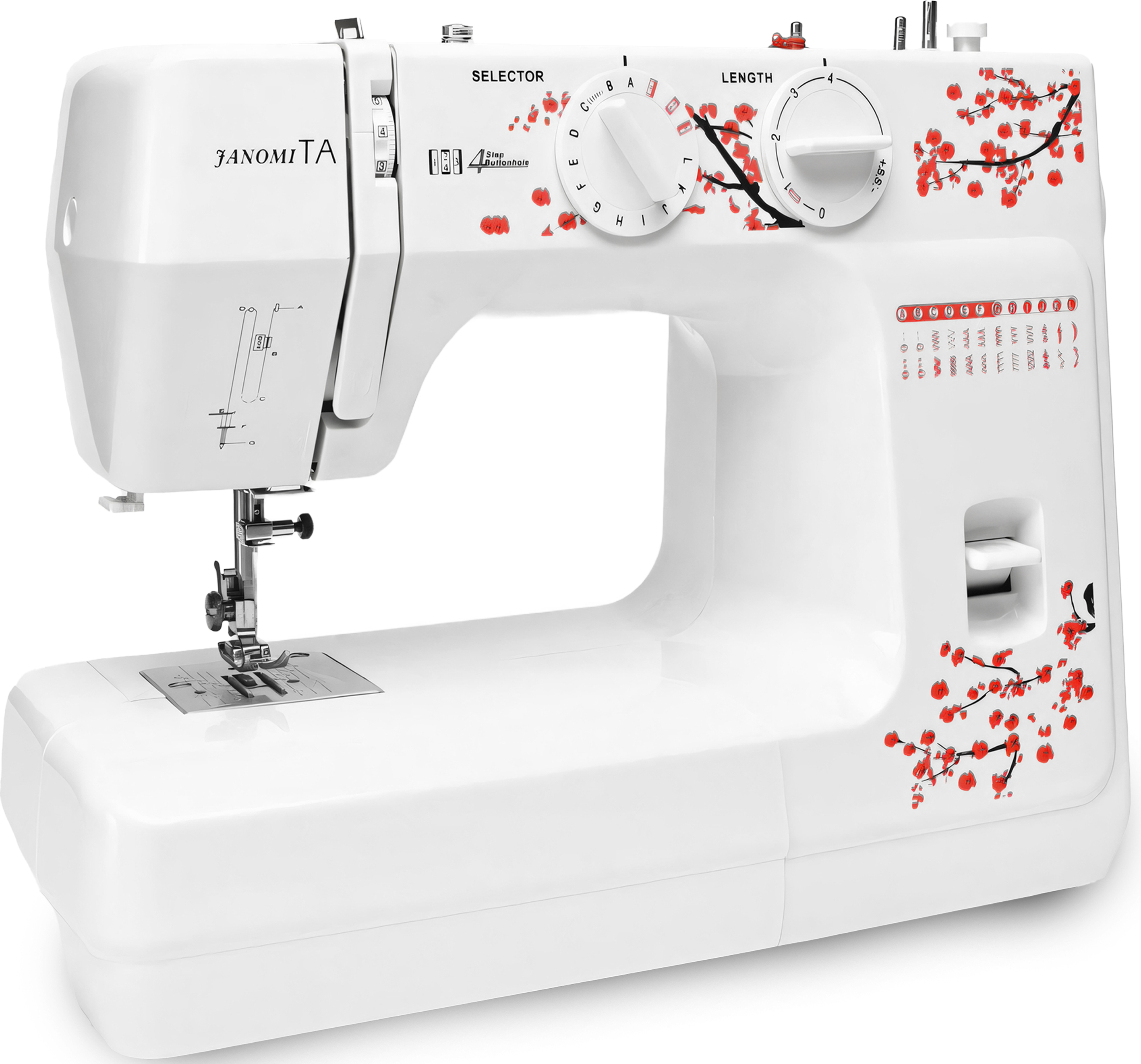 Nähmaschine für Anfänger mit verschiedenen Stichmustern, Vorwärts- und Rückwärtsnähfunktion, Stichlängeneinstellung, Hochwertigem Zubehörset, Retoo OR1187