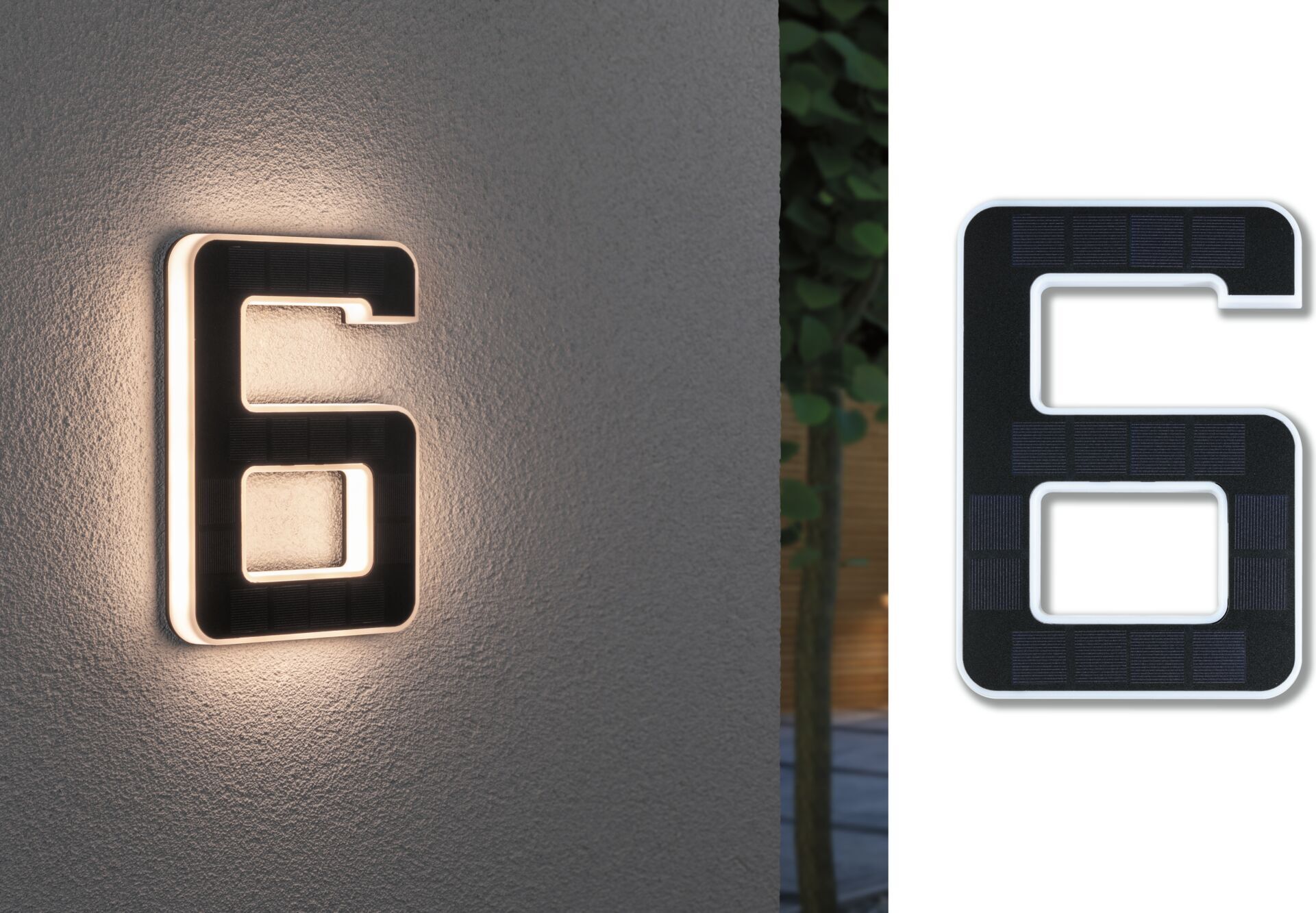 Paulmann Solar LED Hausnummernleuchte Nummer 6 79847