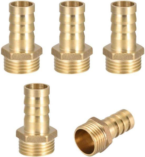 OEM Metallische Slangkoppeling - 14 mm - Geribbelde Spitzenspitze - 5er Pack - G1/2" - Draaikoppeling 2026