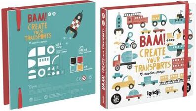 Kreatives Stempelspiel „Verkehrsmittel“, Londji