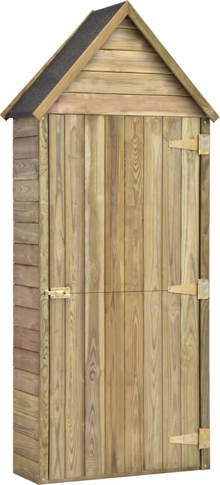 Záhradný domček na náradie s dverami 69,5x32x178 cm impregnované borovicové drevo