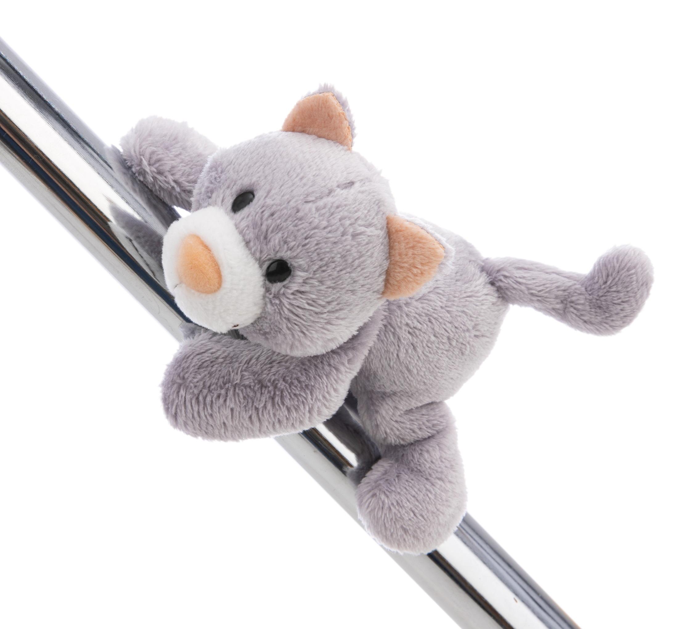 Nici Magnet Katze Felli 12 cm grau/weiß Plüschkatze 62944