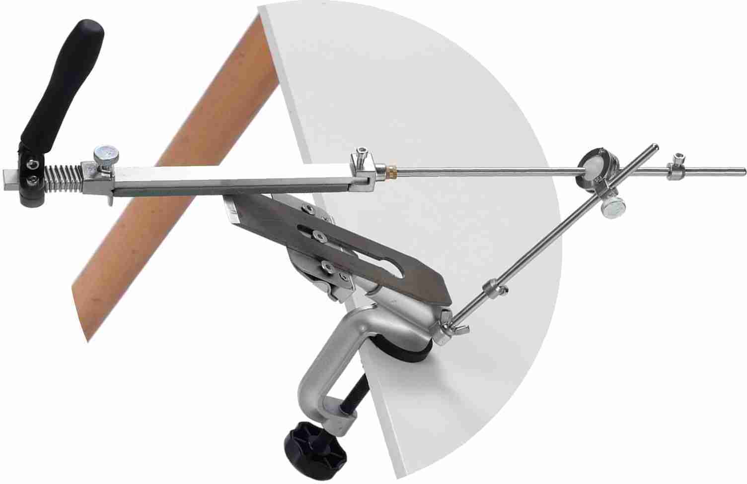 Cocosity Schärfgerät-Set Festwinkel-Messerschärfer Messerschärf-Set Messerschleifer Kantenschärfer Abrasiv-Haltesystem mit 4 Schärfsteinen