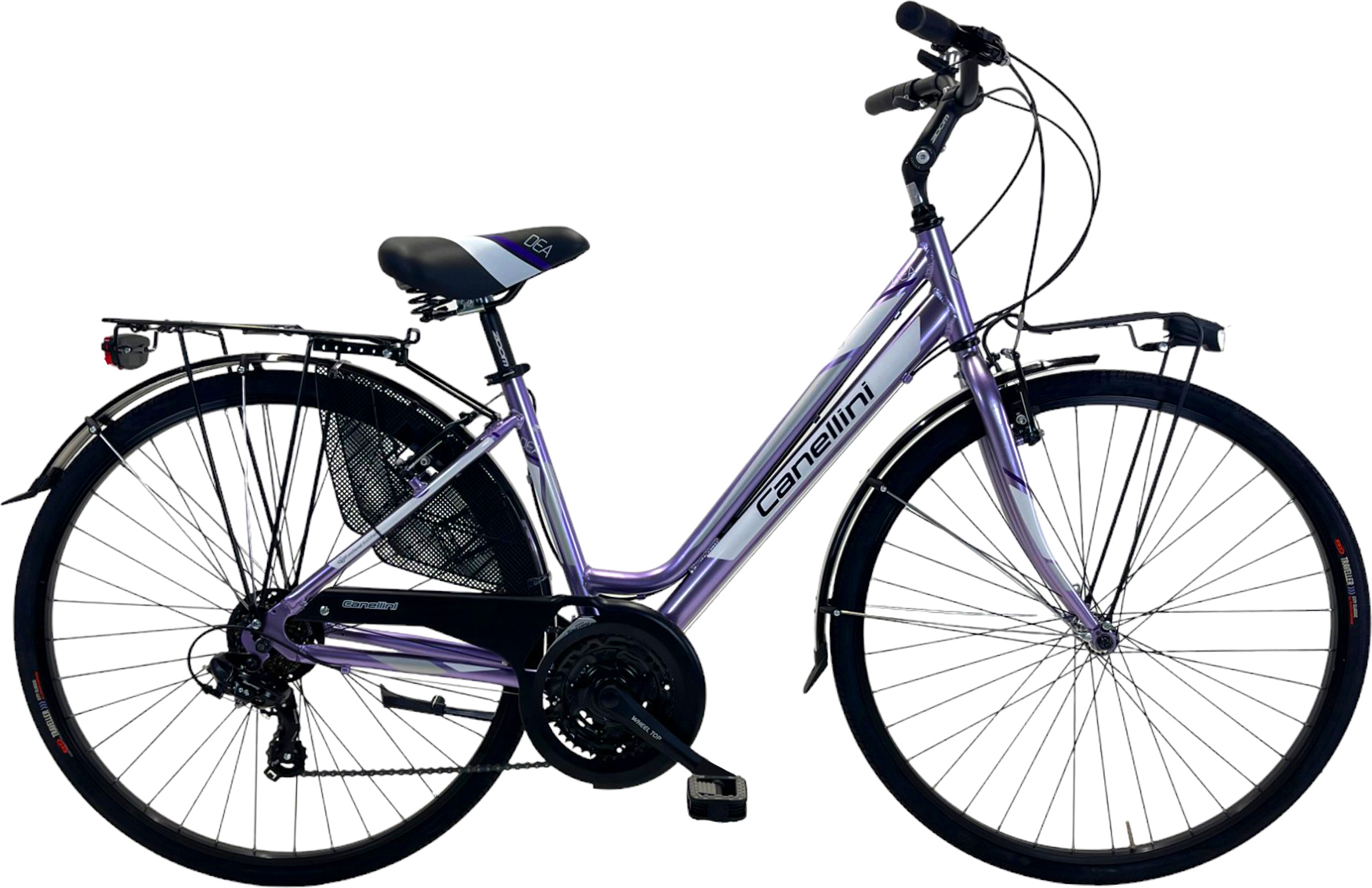 Citybike Fahrrad DEA 21v Canellini 28" - Frau - Lila
