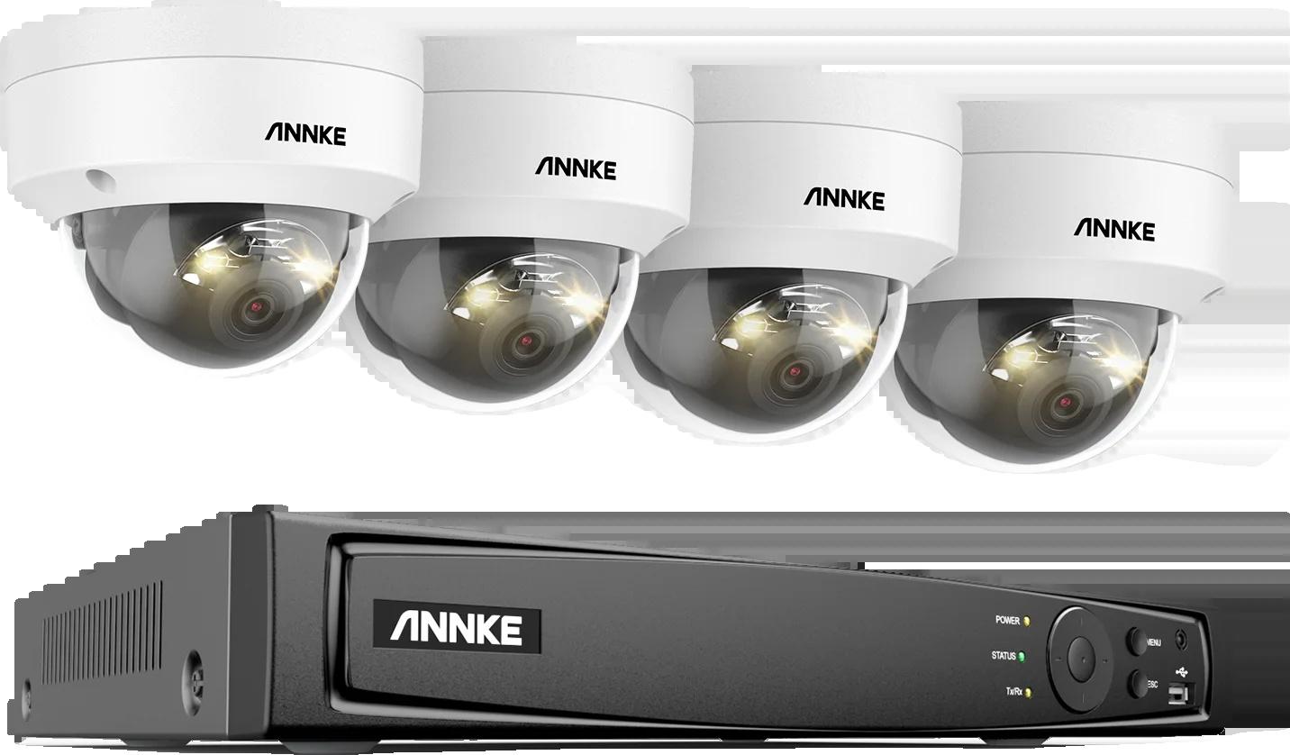 Bezpečnostný kamerový systém, 8-kanálový video vstup, rozlíšenie 12MP, 8CH NVR 4PCS kamera-a, žiadne