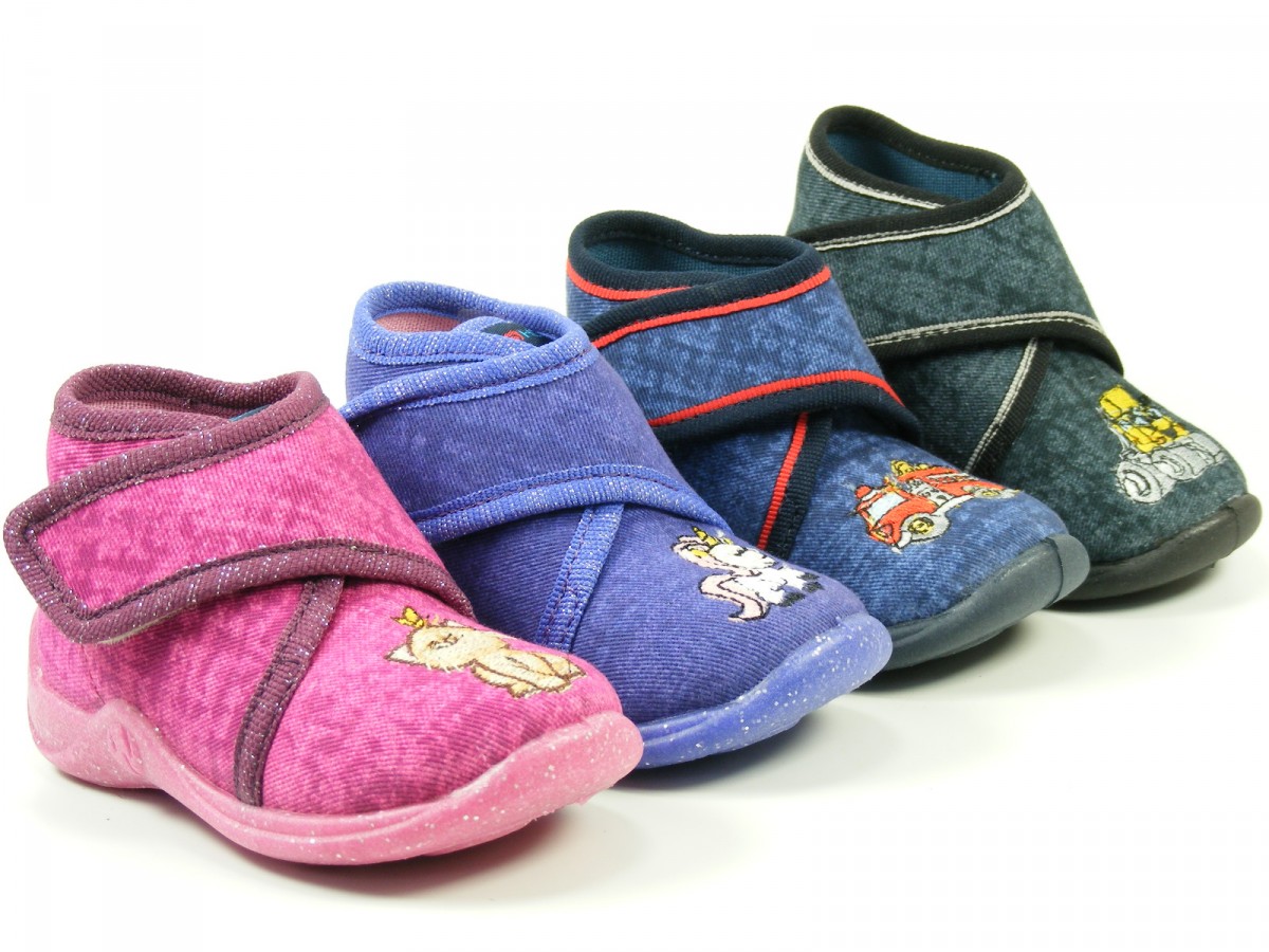Rohde Baby Schuhe Kinder Hausschuhe Mädchen Jungen Kiddie 2102, Größe:19 EU, Farbe:Blau 2102_56_19