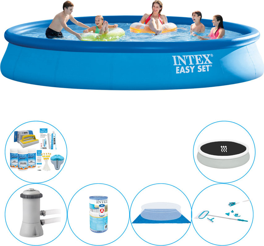Kombinovaný balík bazénov - Intex Easy Set Round 457x84 cm