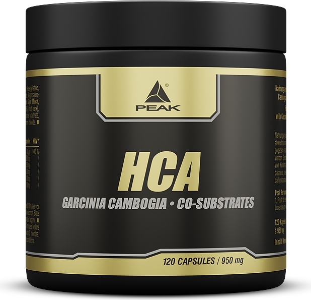 Peak HCA - 120 Kapseln I Hydroxyzitronensäure I Blutzucker Management I Fettstoffwechsel I Diät I Garcinia Cambogia I L-Carnitin I Inositol I Cholin 001788