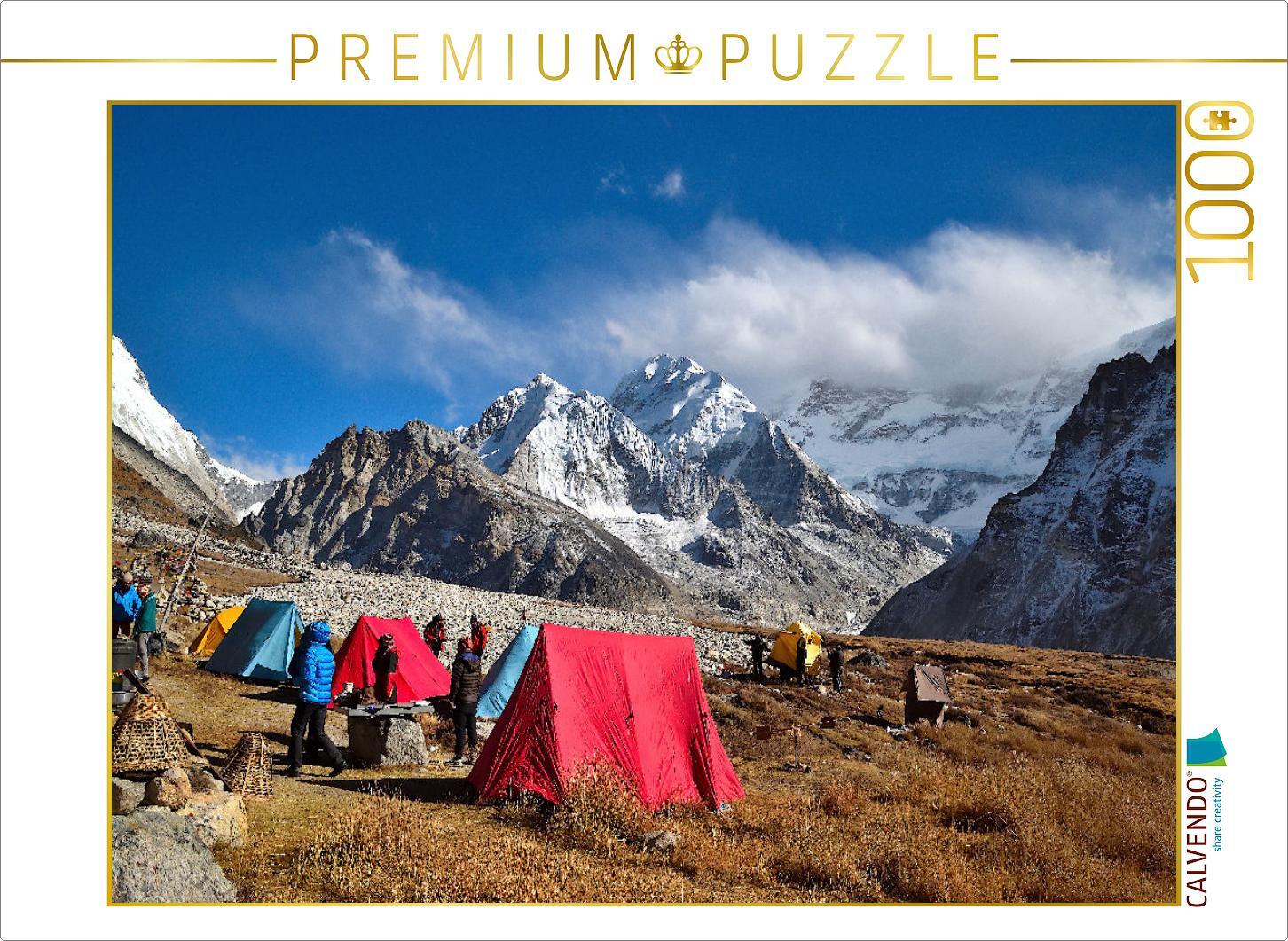 CALVENDO Puzzle Nördliches Basecamp Kangchendzönga | 1000 Teile Lege-Größe 64x48cm Foto-Puzzle für glückliche Stunden