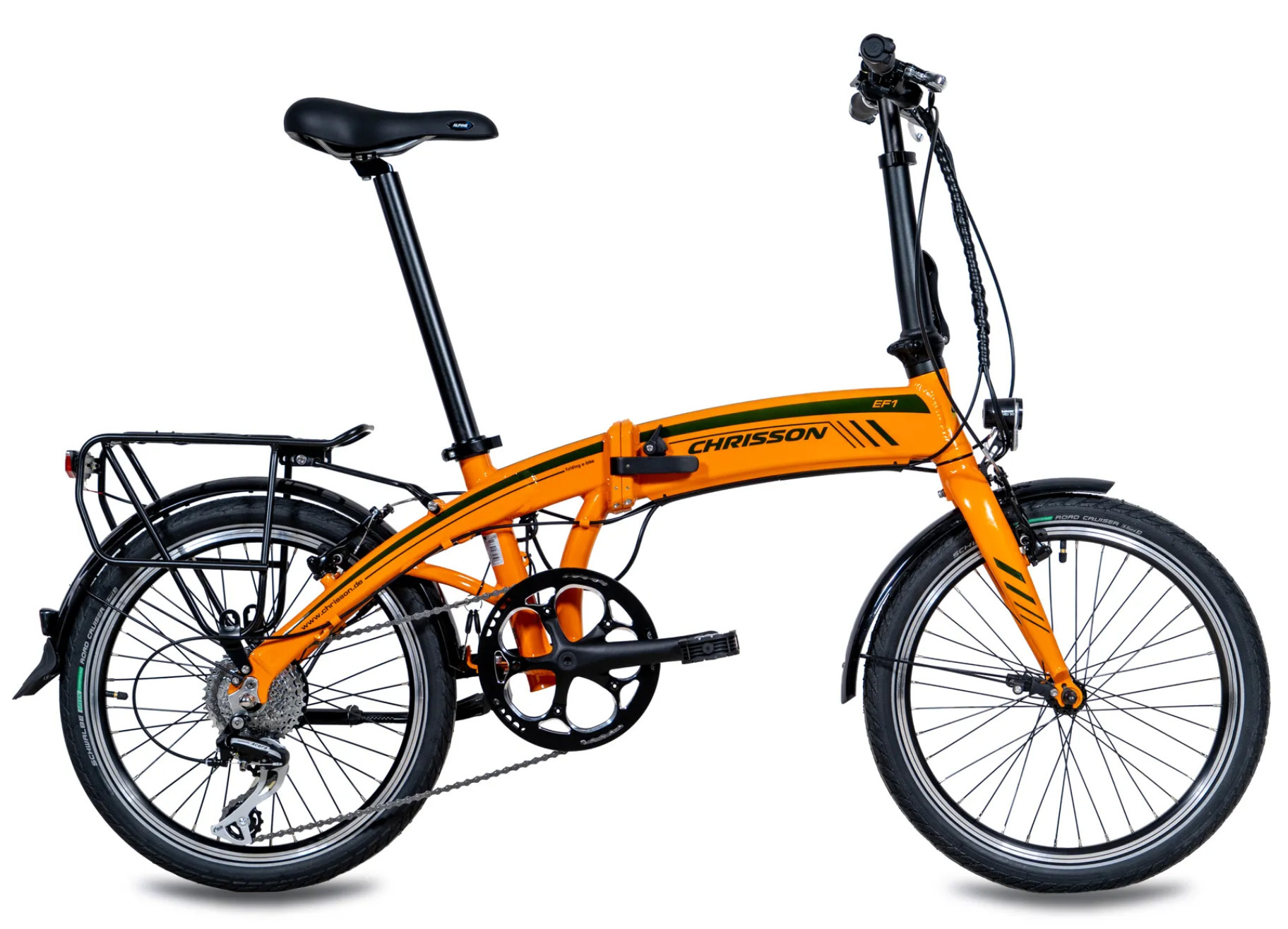 Chrisson Elektrický skladací bicykel EF1 20 palcov 32 cm Unisex 8G Rim Brake Orange