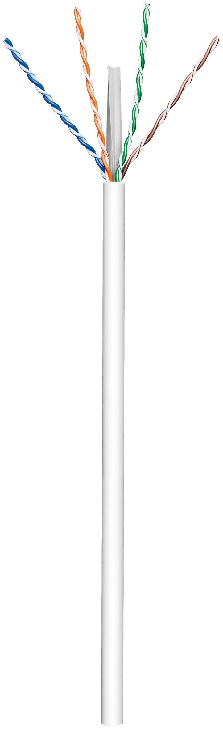 Sieťový kábel CAT 6, U/UTP, biely