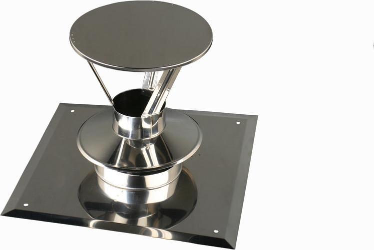 KRZYS-POL Dachplatte mit Schirm DN 60 einwandig Brennwert für Brennwert-/Turbokessel