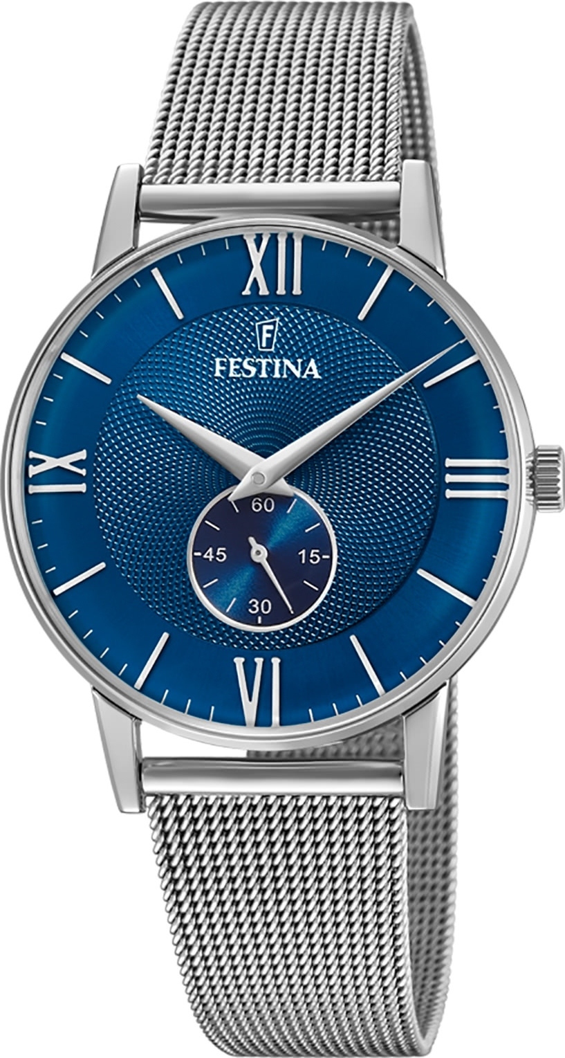 Pánske náramkové hodinky Festina z nehrdzavejúcej ocele strieborné ležérne D2UF20568/3