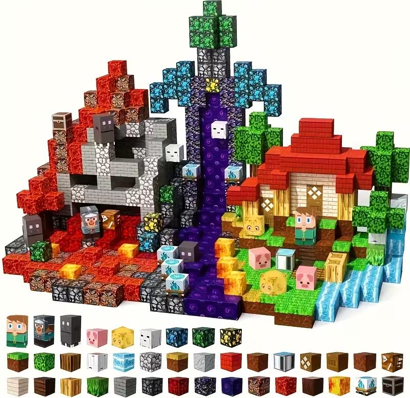 Raptor 2x150 Magnetbausteine – STEM lern Spielzeug für Kinder ab 3 Jahren, kreative Magnetwürfel, Geschenkidee zu Weihnachten oder Geburtstag