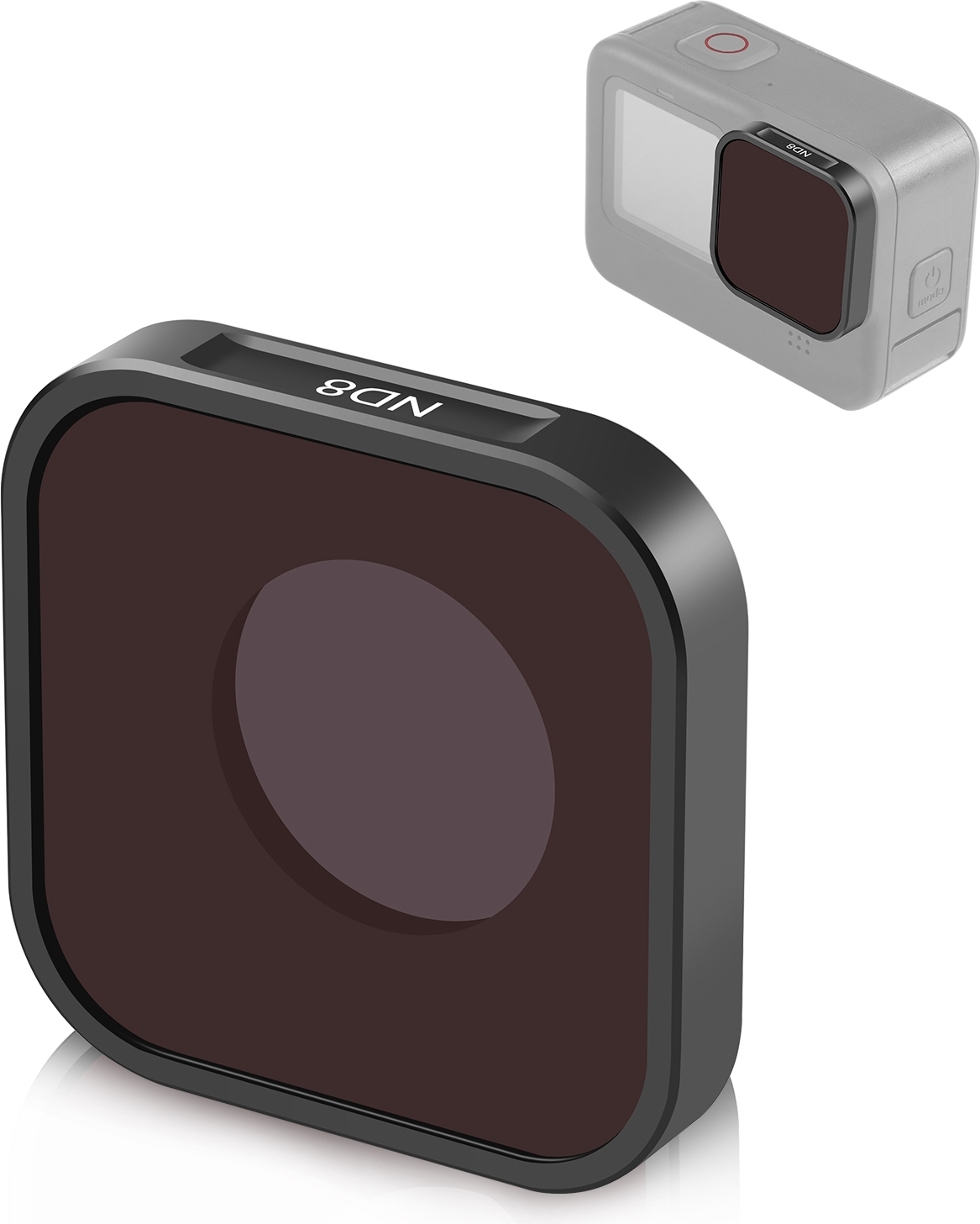 Lixada PULUZ PU920 5,5 mm ND8 3-Stufen-Objektivfilter 1,2 ¡Á 1,2 Zoll ND-Filter Optisches Glas Wasserdicht Kratzfest mit multiresistenter Beschichtung Kompatibel mit GoPro 12/ 11/ 10/ 9/ 8/ Mini 11