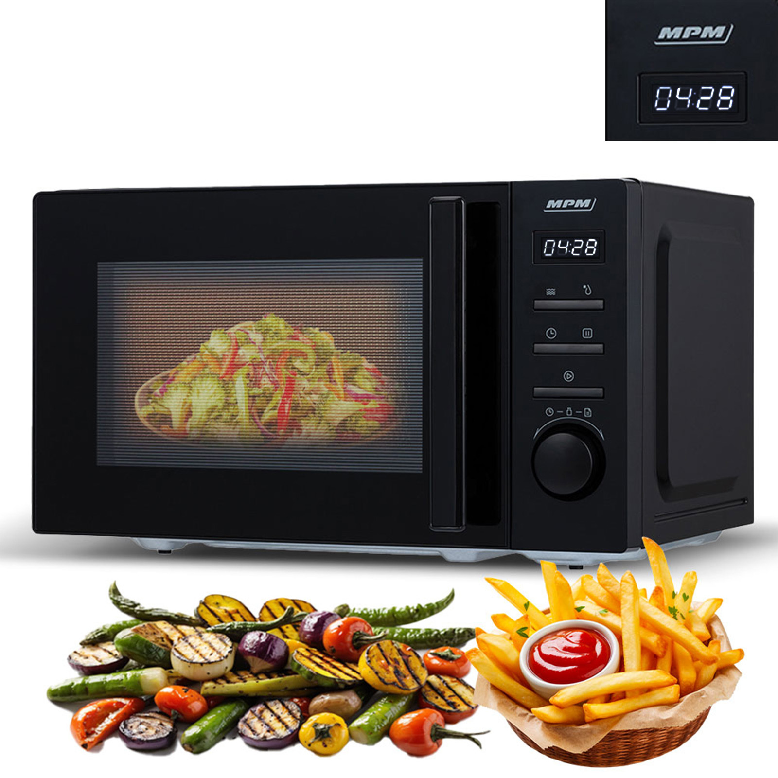 Mikrowelle 20l schwarz MPM-20-KMT-04