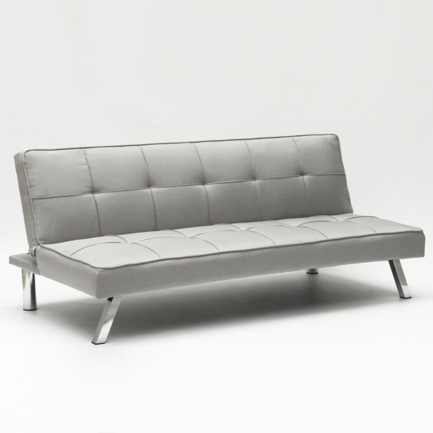 Modus Sofà Design Schlafsofa Gemma, moderne 2-Sitzer Couch Mit Schlaffunktion - Grau