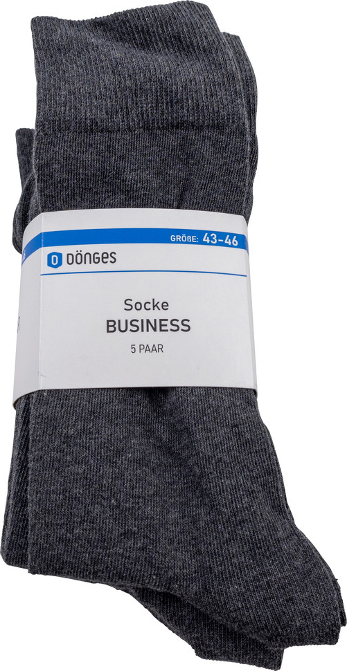 Dönges Dönges Baumwollsocke Business, grau, Größe 35-38 (Socken) (Pack à 5 Paar)