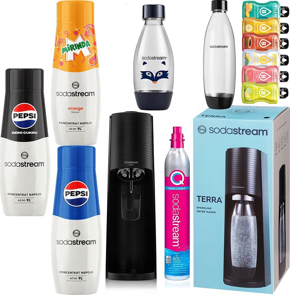 SODASTREAM TERRA SATURATOR vodný bublinkovač MAX family set