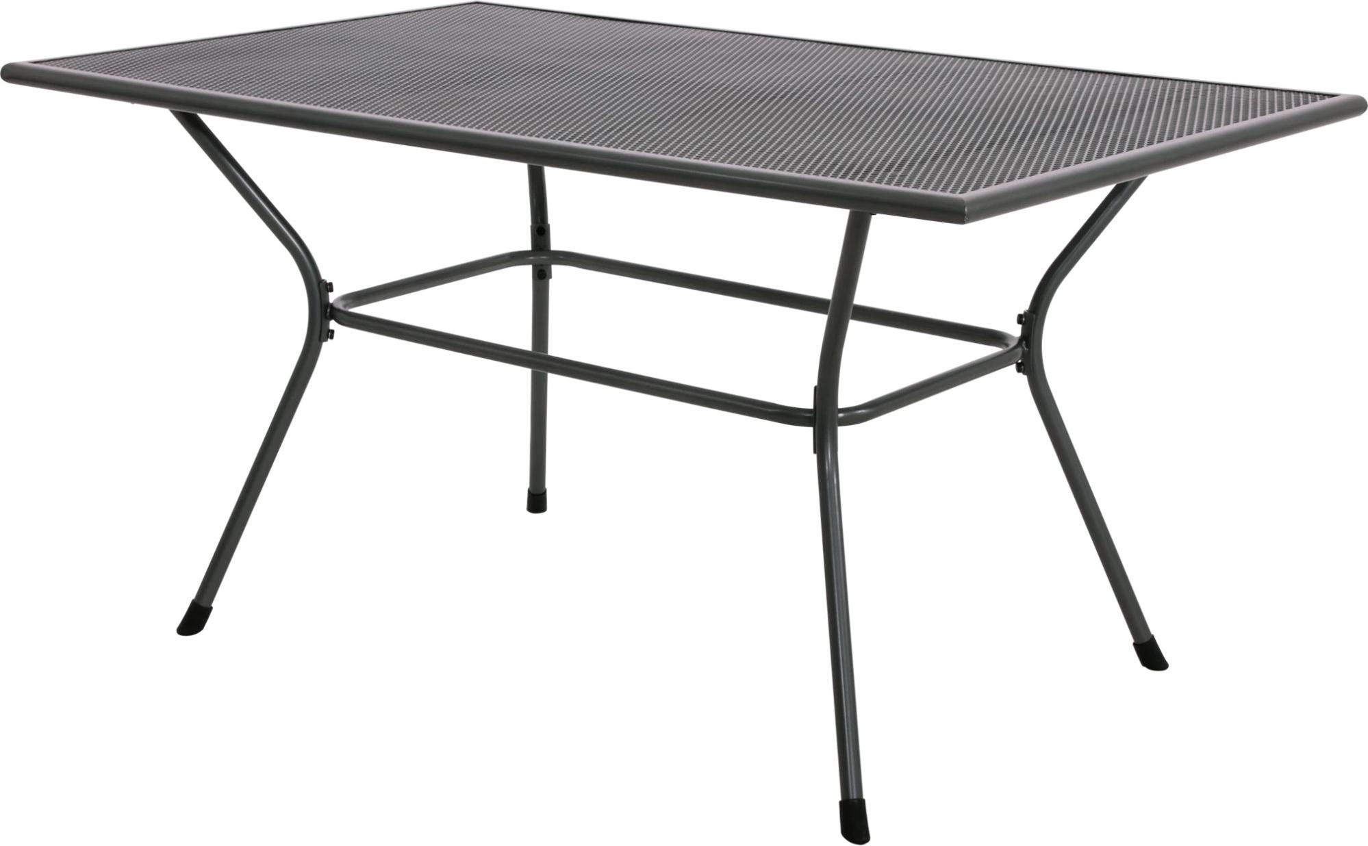 Tisch - 145x90x74,5 cm - Stahl - Netzplatte