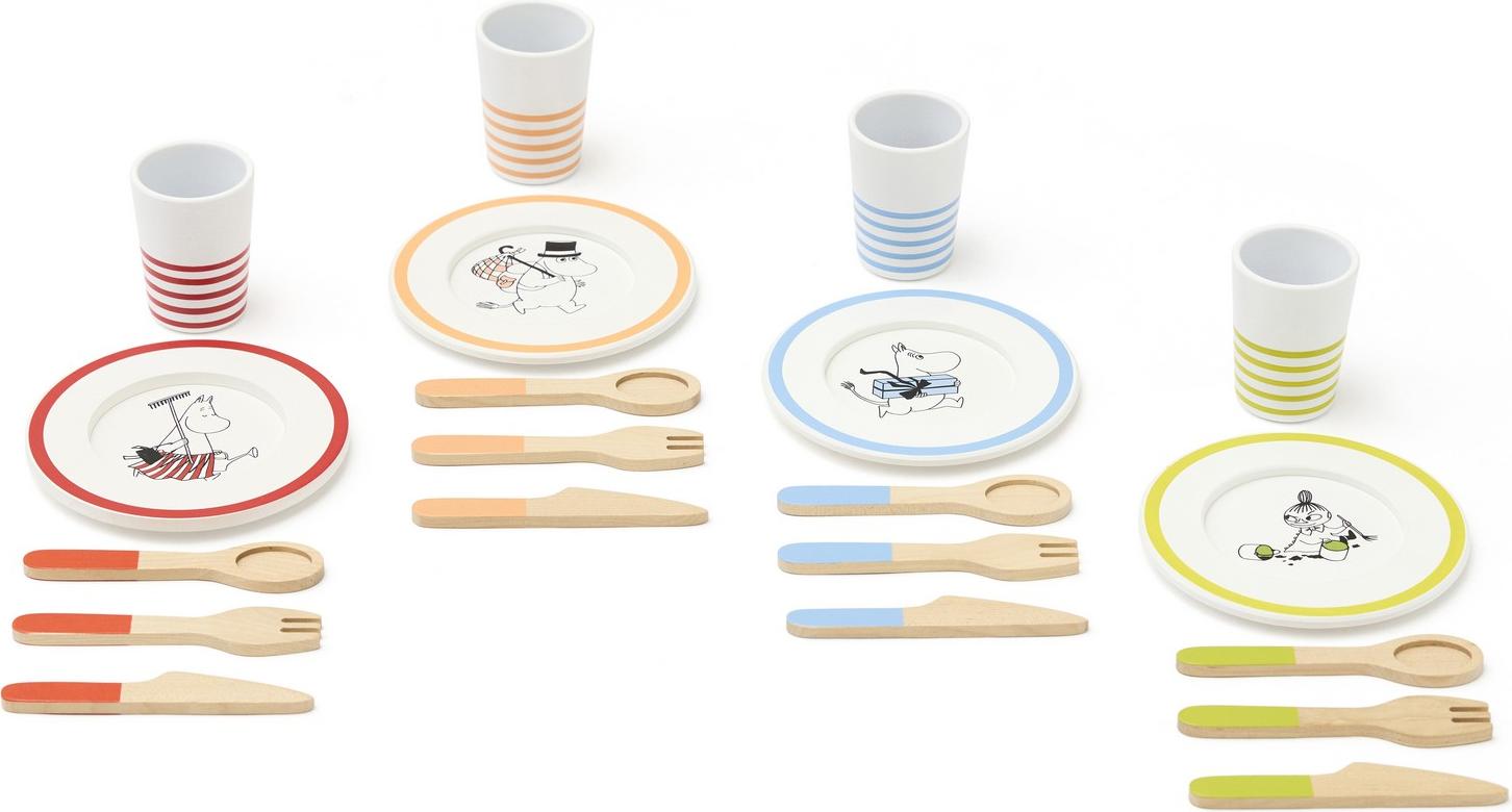 Kids Concept Spielgeschirr Serviceset Mumin - ab 24 Monate Lizenzprodukt Holzspielzeug Kinder 1001074