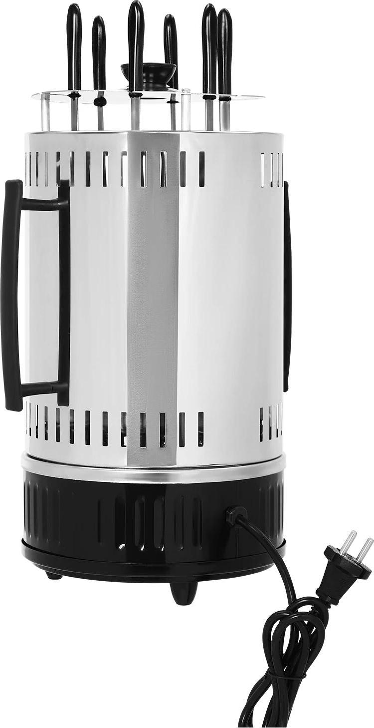 Vertikálny elektrický gril - SW-6 - 1000 W - Automatické otáčanie - Odnímateľný a ľahko čistiteľný - 220-240 V 50-60 Hz - Do 500 °C - Čierny