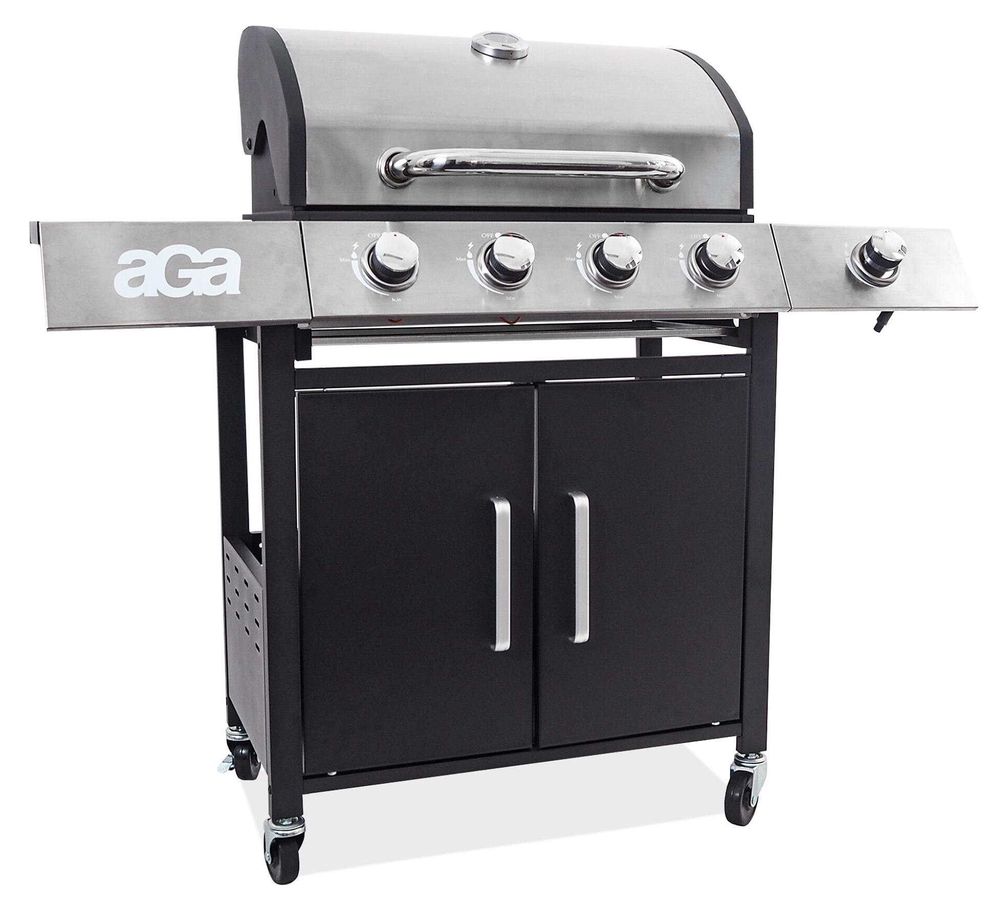 AGA Gasgrill DS1922 mit 5 Hauptbrennern und Seitenbrenner, 14 kW Gesamtleistung, 120 cm breit